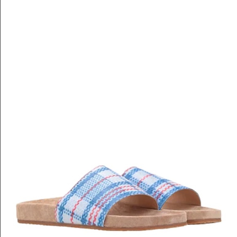 E8 by Miista Luciana blue market bag sandals